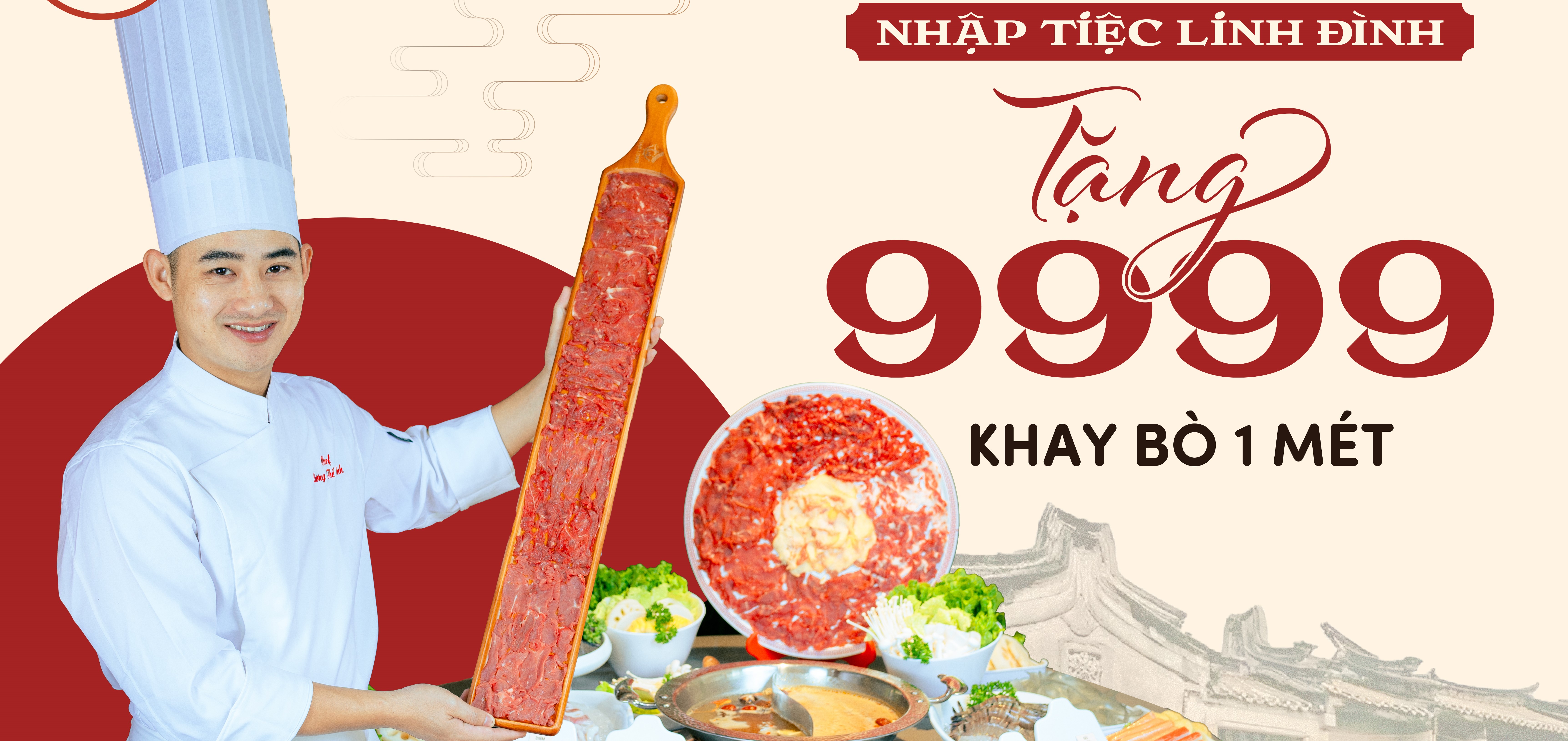 Khuyến mại tặng 1 mét bò tươi