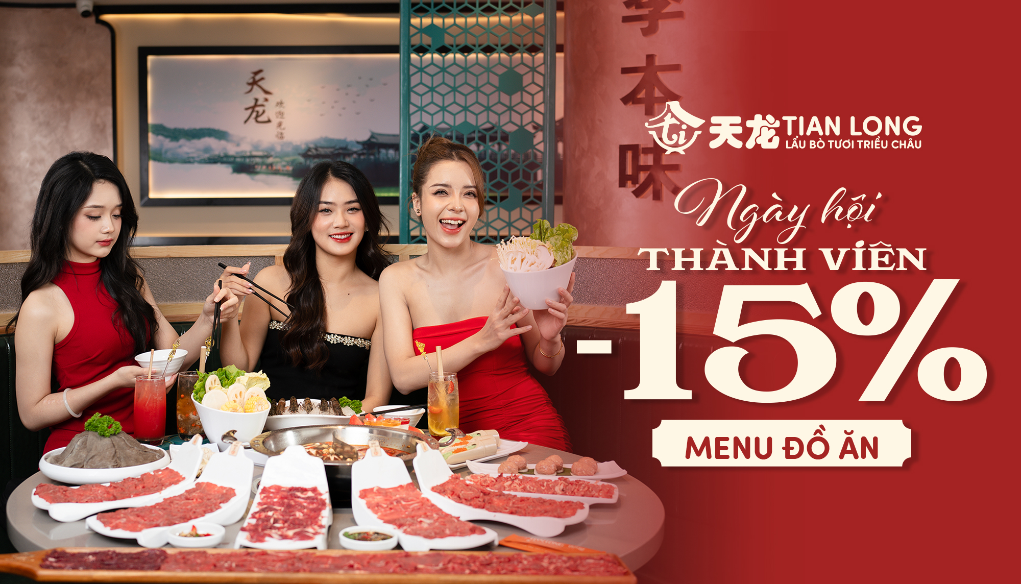 NGÀY HỘI THÀNH VIÊN -15% TOÀN BỘ MENU ĐỒ ĂN